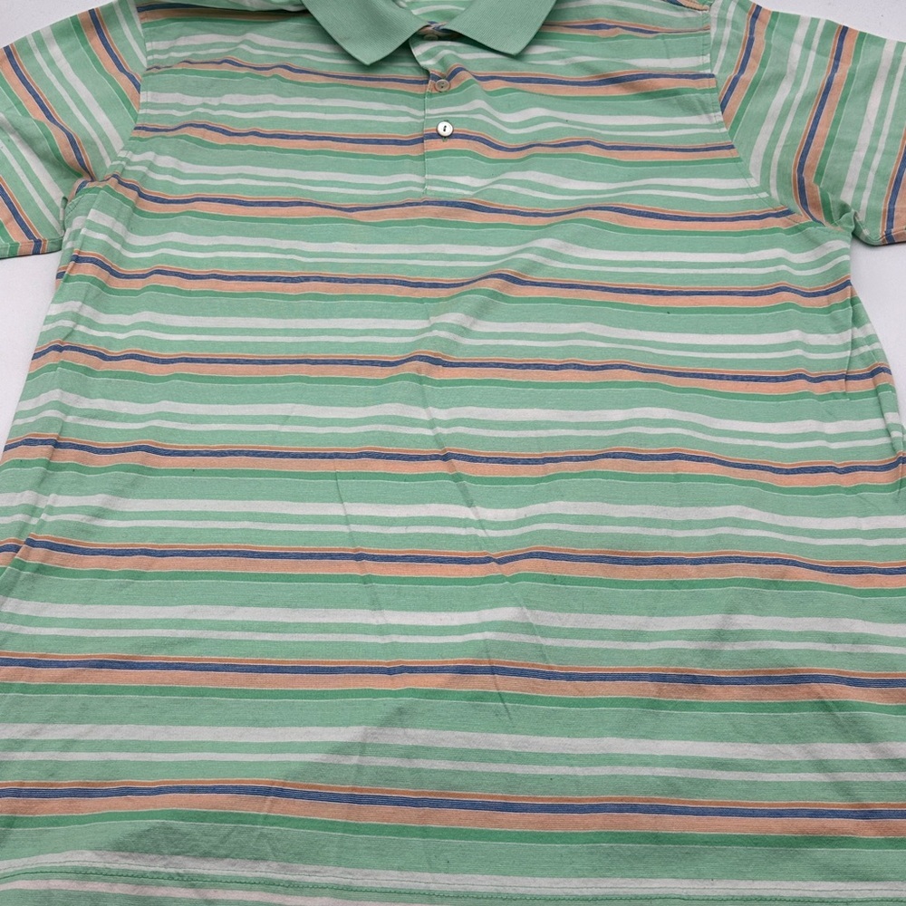 Green Orange White‎ Peter Millar Polo Shirt Large Short Sleeve multi-colored - Picture 2 of 7
